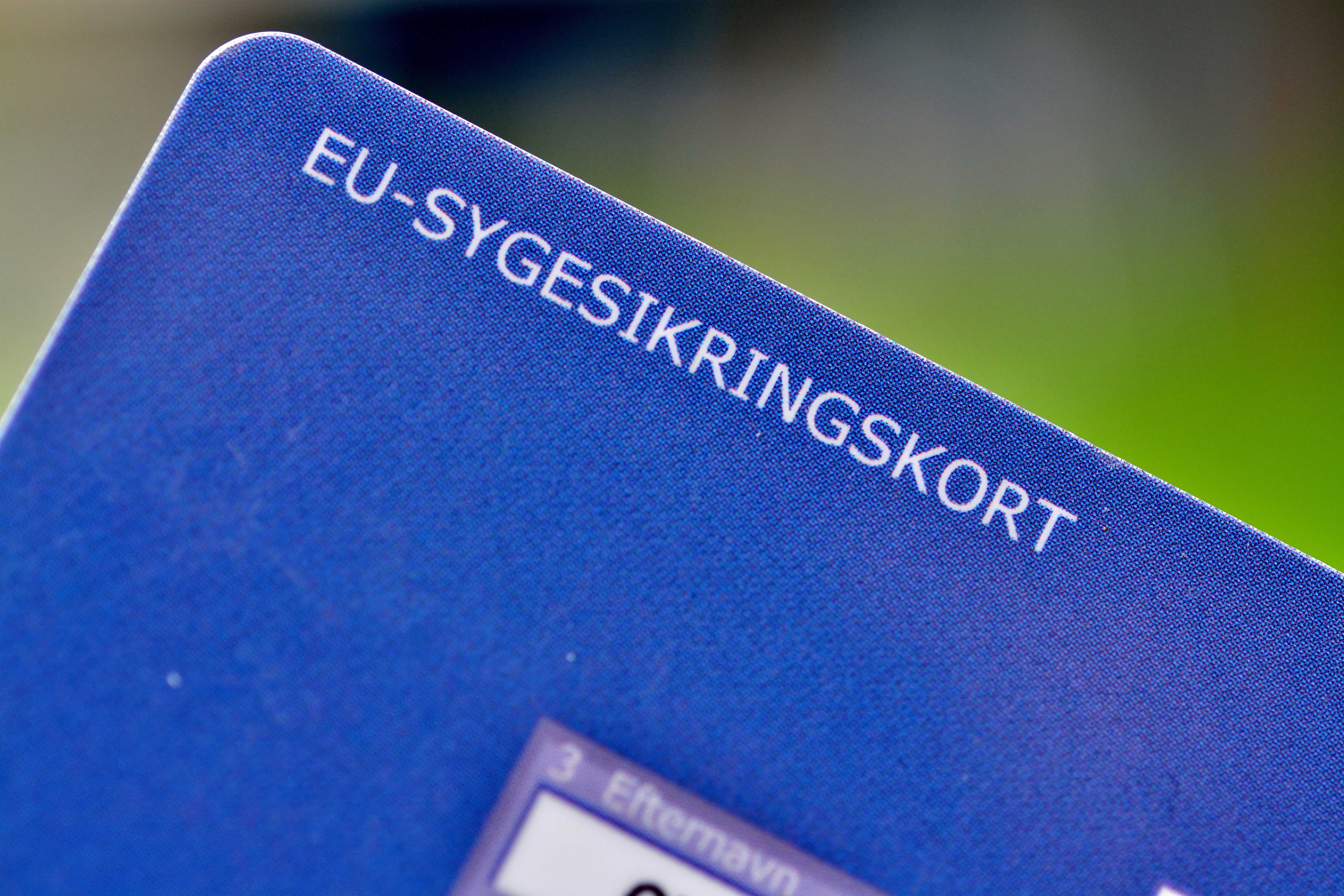 Blå EU-sygesikringskort