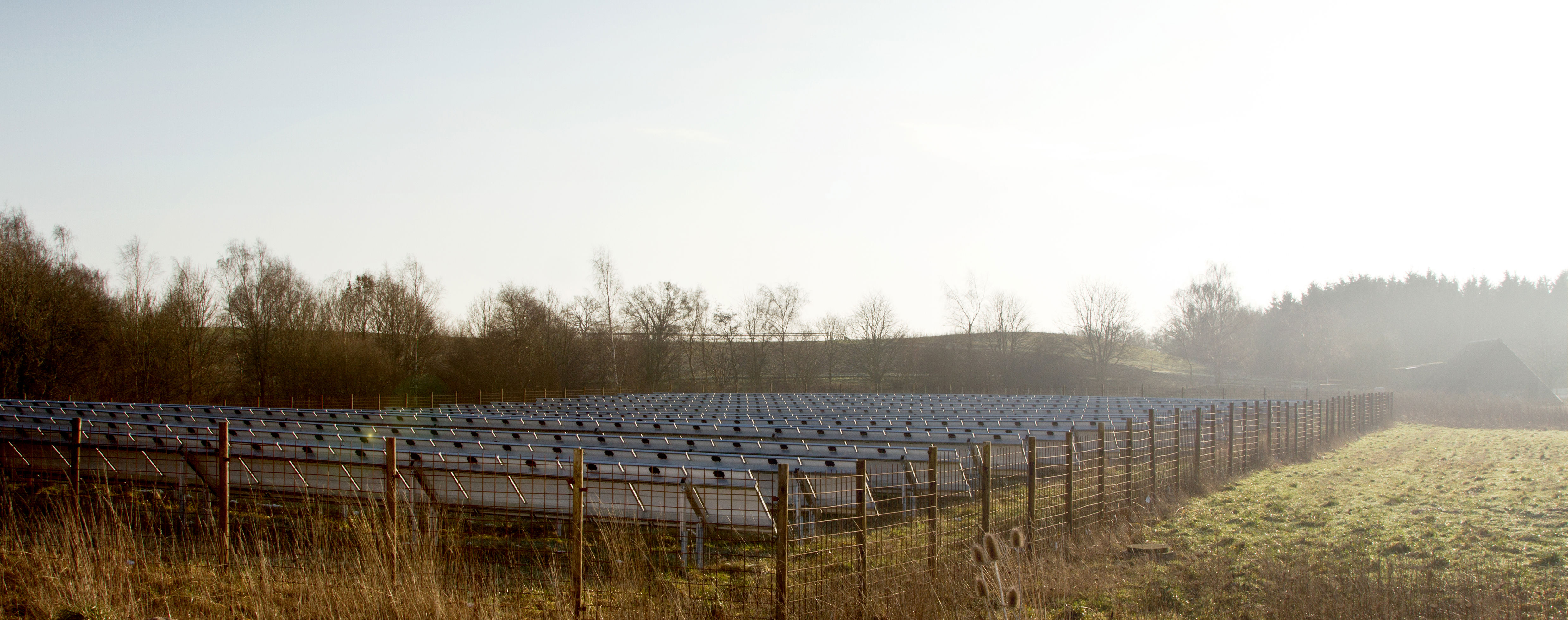 Solceller i landskab