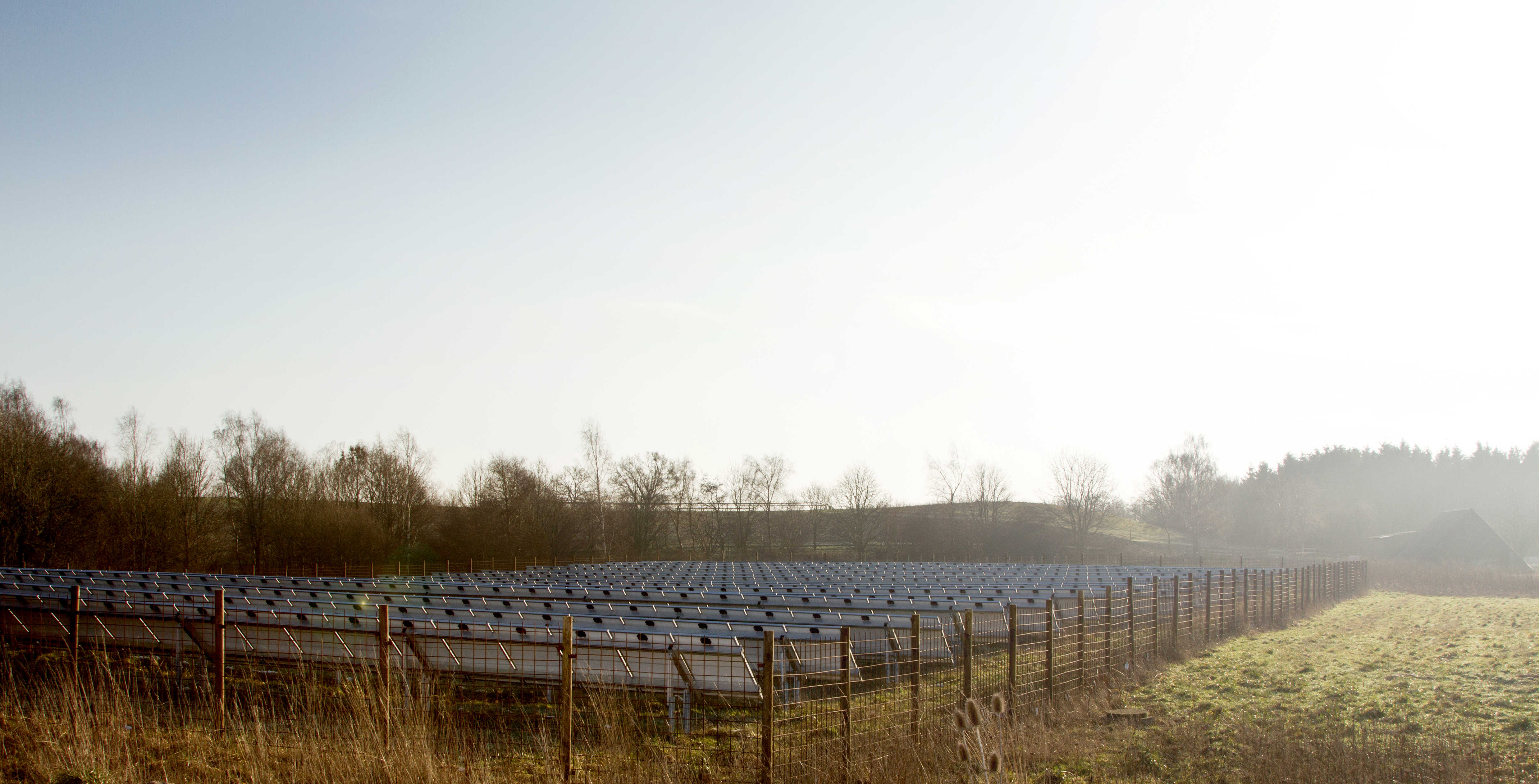Solceller i landskab