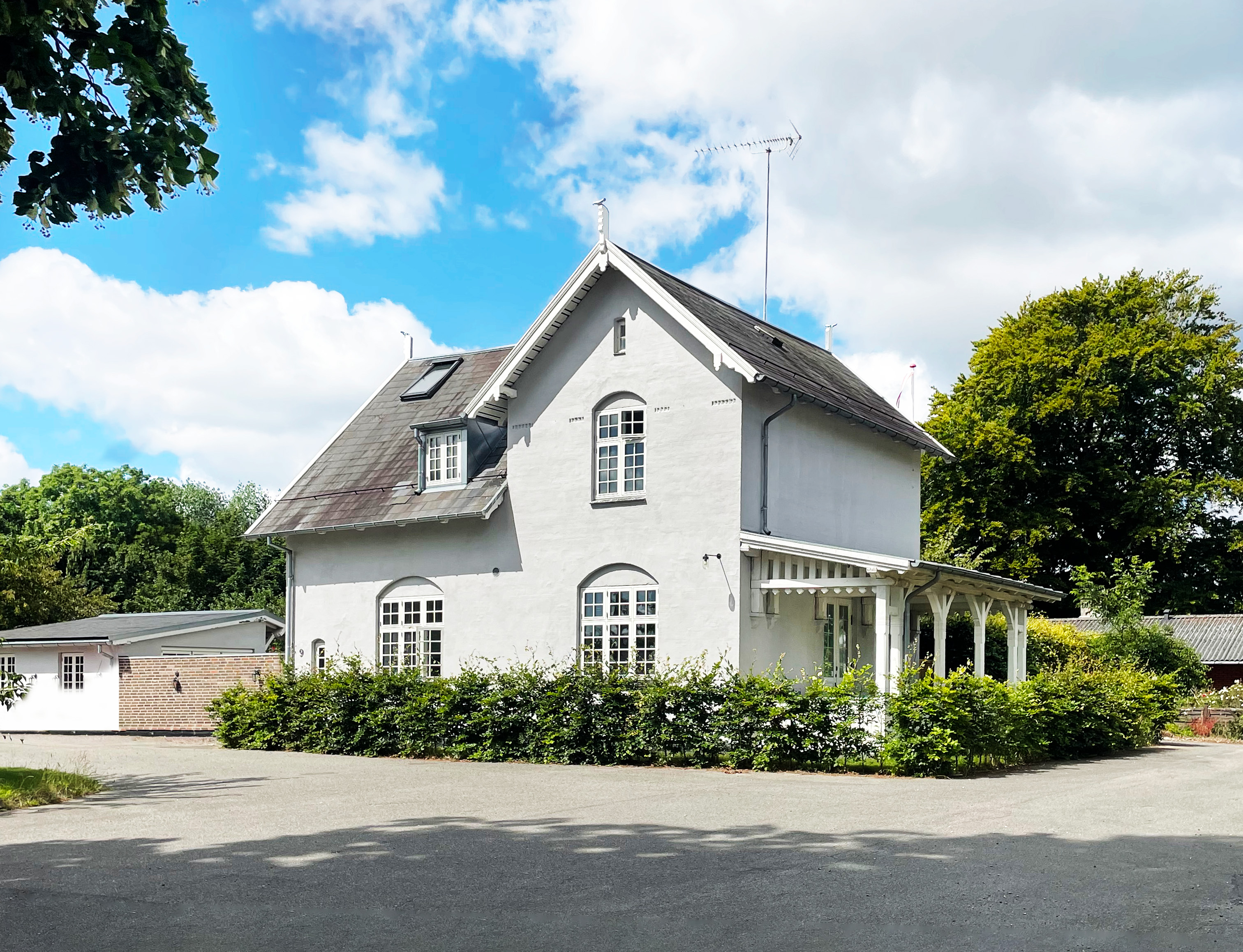 Villaen på Tjørnevej efter renovering af den gamle veranda.