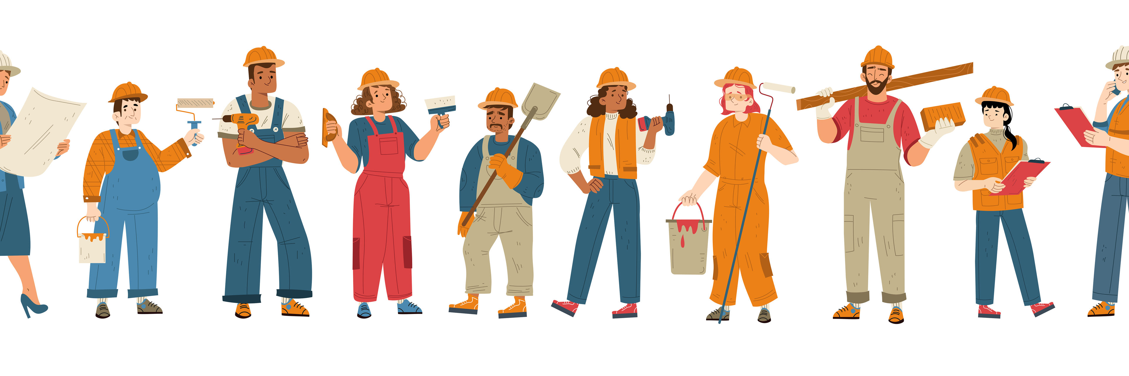 personer der arbejder