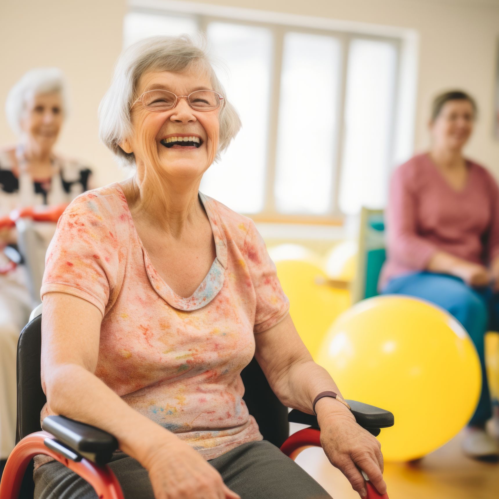 Kvinde i kørestol træner