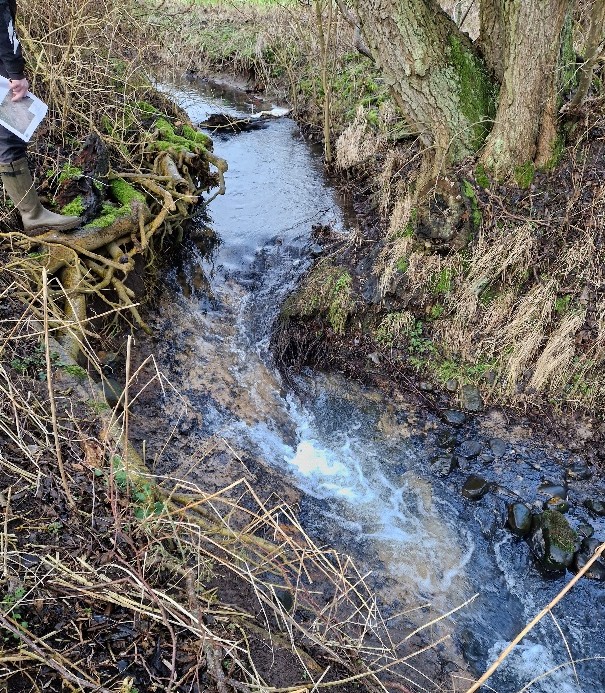 Billede af Tange Å ved eksisterende styrt