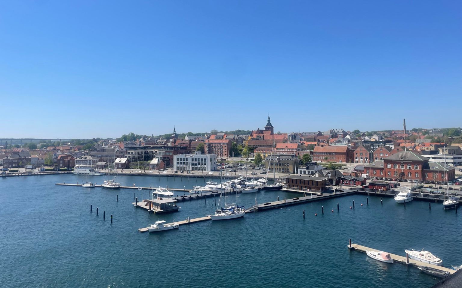 Udsigt mod Jessens Mole fra Svendborg Maritime Erhvervspark