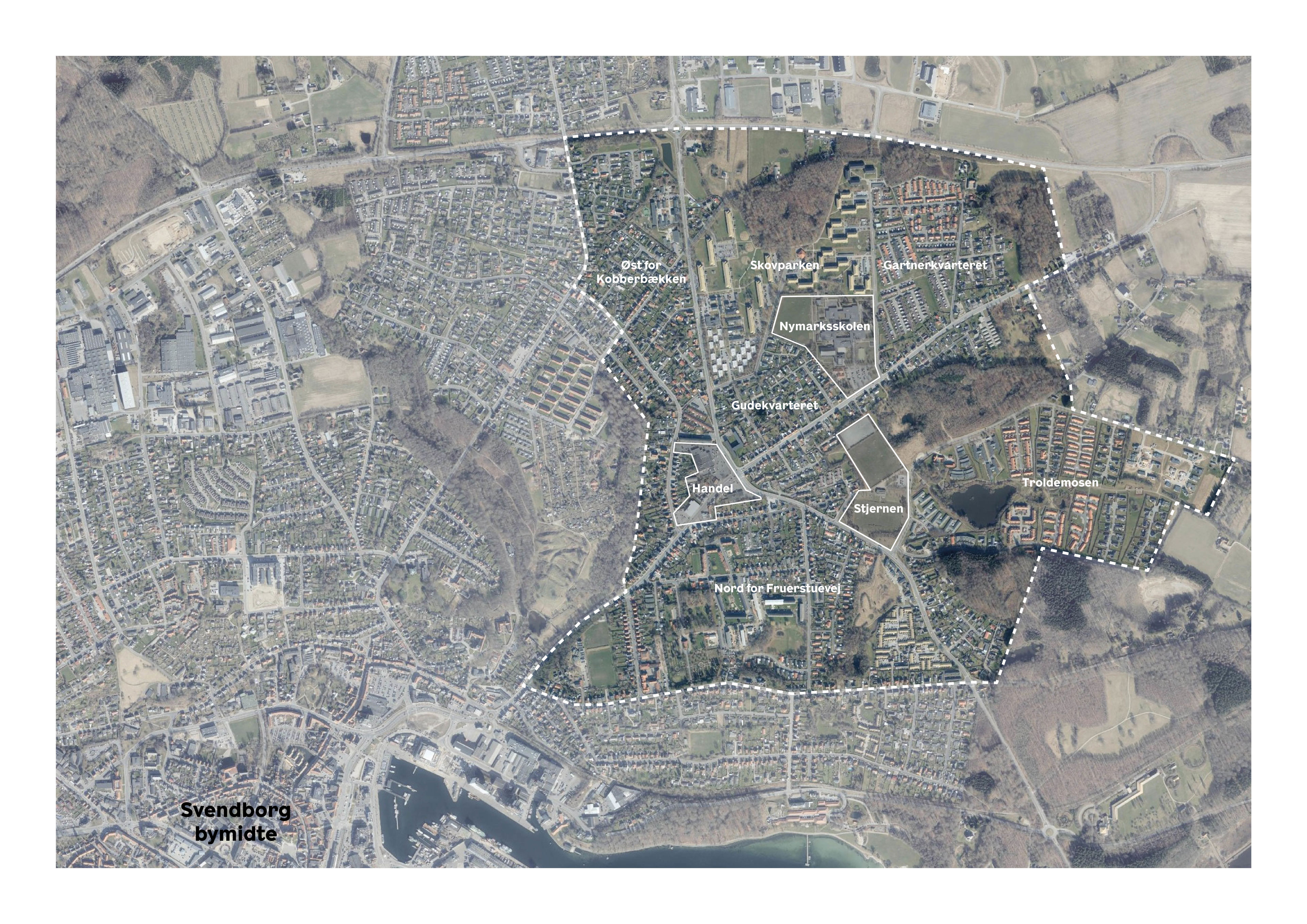 Kort over området Svendborg Nordøst